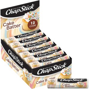 ChapStick Lip Moisturizer, Cake Batter, 12-Pack – Bulk Lip Balm, Irresistible & Sweet, 0.15 Oz Ea - 1 of 4