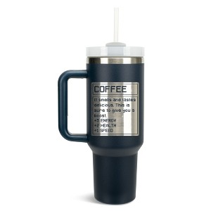 100 North Coffee Energy Video Game Screen Wrap-Around 40 Oz. Stainless Steel Water Bottle Coffee Mug, Spill & Leak Resistant, Travel Tumbler with - 1 of 4