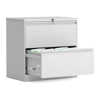 AOBABO Locking Metal Office Storage Organization Filing Cabinet with Adjustable File Hanging Bar and 2 Keys