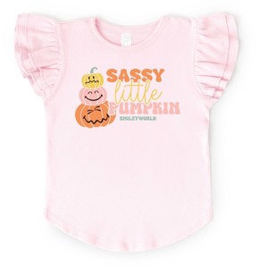 The Juniper Shop SmileyWorld Sassy Little Pumpkin Flutter Sleeve Tee - 1 of 4