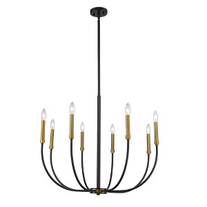 Z-Lite Haylie 8 - Light Chandelier in  Matte Black/Olde Brass - 1 of 1