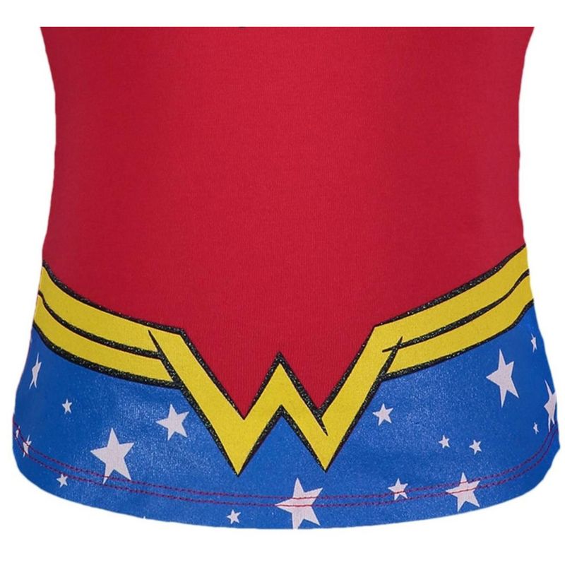 DC Comics Justice League Batman Superman Wonder Woman Toddler Girls 4 Pack T-Shirts Batgirl/Supergirl/Wonder Woman , 3 of 8