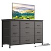 Wide Dresser with 10 Large Drawers for 55'' Long TV Stand with Power Outlet Entertainment Center - 2 of 4
