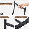 NAYSAYE Heavy Duty Firewood Stand Metal Log Storage Organizer for Indoor Fireplace Outdoor Patio and Garden Use, Black, 17.13"*12.99"*14.96" - 4 of 4