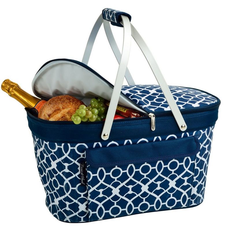 Picnic at Ascot Large Family Size Insulated Folding Collapsible Picnic Basket Cooler with Sewn in Frame, 1 of 9