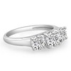 Pompeii3 1 3/4 Ct Three Stone Diamond Engagement Ring 10K White Gold Lab Created - 4 of 4