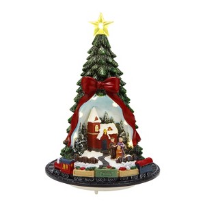 Mr. Christmas Musical Christmas Tree Decoration with Animated Village Scene - 9" - 1 of 2