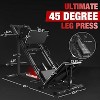 ER KANG Leg Press Hack Squat Combo, 45-Degree Lower Body Machine with Linear Bearing and Weight Storage, Targets Quads, Hamstrings, Glutes, and Calves - 3 of 4