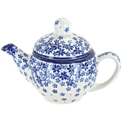 Blue Rose Polish Pottery Fleurette Individual Teapot