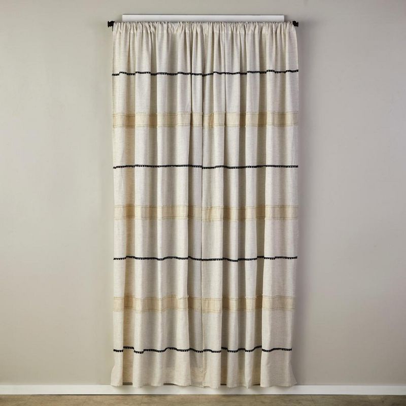 Subtle Stripe Light Filtering Curtain Panel Pair by SKL Home, 2 of 7