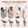 Power Lift Recliner Chair, Oversize Electric Recliners with Heat and Massage, Stand Assist Single Sofa Seat with Cup Holders, Side Pocket - 3 of 4