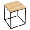 Modway Zora Square Wood and Metal Side Table - 3 of 4