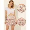 INSPIRE CHIC Women's Summer Floral Tiered Ruffle Cute Mini Skirt - 2 of 4