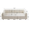 VANOMi Chenille Sectional Sofa with Ottoman - 3 of 4
