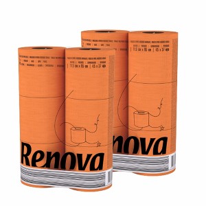 Evideco French Home Goods 3-Ply 140-Sheet Orange Toilet Paper Vibrant Halloween Bulk Sandalwood-Scented Rolls - 1 of 4