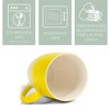 Elanze Designs Home Is Where Your Story Begins & Love Never Ends Two Toned Ombre Matte Yellow and White 12 ounce Ceramic Stoneware Coffee Cup Mug - 3 of 4