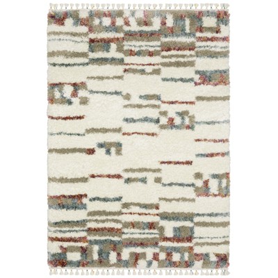 Oriental Weavers Axis AX06A Ivory/ Multi Indoor Area Rug - 5'3" x 7'6"