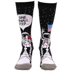 HalloweenCostumes.com One Size Fits Most  Adult Foot Forward Astronaut Socks, Black/Red/White - 1 of 1