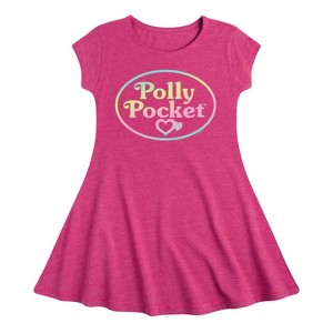 Girls' - Polly Pocket - Polly Pocket Ombre Logo Fit & Flair Cap Sleeve Dress - 1 of 1