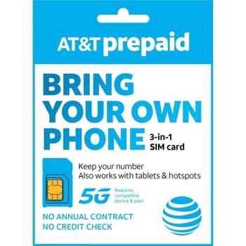 AT&T Prepaid SIM Card Kit (Nano) - Blue