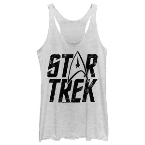 Women's Star Trek: The Original Series Distressed Logo Racerback Tank Top - 1 of 4
