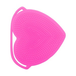 Unique Bargains Silicone Facial Cleansing Brush with Suction Cup 3.35"x2.95"x0.51" 1 Pc - 1 of 4