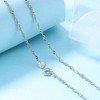 14K White Gold Wave Chain Necklace - 2 of 2