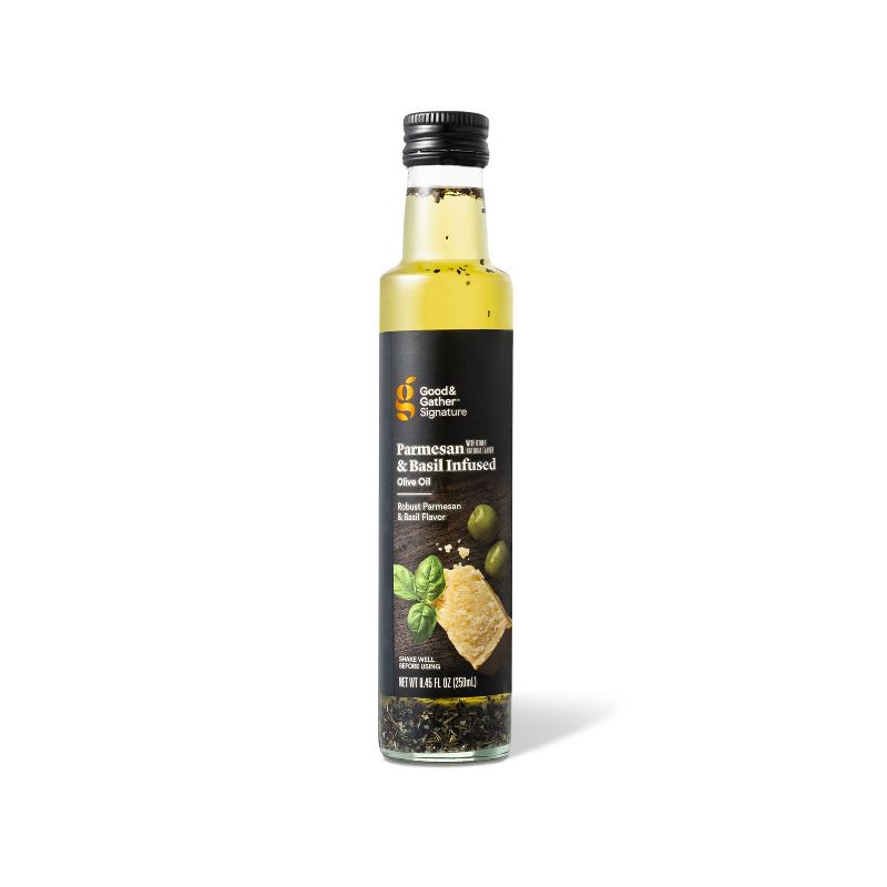 Parmesan and Basil Infused Olive Oil - 8.45 fl oz - Good &#38; Gather&#8482;, 1 of 6
