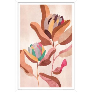 Trends International Reinders: Flowers - Earth Flowers in Floral Terra Framed Wall Poster Prints White Framed Version 22.375" x 34" - 1 of 4