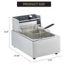 Deep Fryer with Basket - 1800W Power, 6.3QT/6L Small Deep Fryer, Thickened Stainless Steel, Countertop Electric Design - 4 of 4