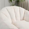 GlasFlength Bean Bag Seats Comfortable Premium Memory Foam Lounge Chair with Removable Cover for Living Room Bedroom, White, 41.4"*35"*30.7" - 4 of 4