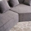 130" Deep Seat Memory Foam Sectional Sofa with 5 Pillows - 3 of 4