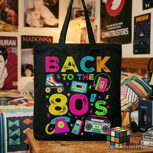 Back To The 80s Tote Bag, Colorful Retro Eighties Party Gift