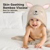KeaBabies Cuddle Baby Hooded Towel, Organic Baby Bath Towel, Hooded Baby Towels, Baby Beach Towel for Newborn, Kids - 3 of 4