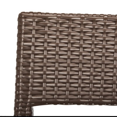 Landry Brown Rattan and Aluminum Bar Stool