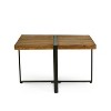 GDFStudio Riverlake Industrial Handmade Mango Wood and Iron Square Coffee Table, Walnut Brown and Black - image 4 of 4