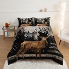 Boersma Snowy Forest Deer Comforter Set with 2 Pillowcases,Camo American Flag Twin Bed in a Bag Hunting Bedding Set for Teen Mens Bedroom Essentials - 3 of 4