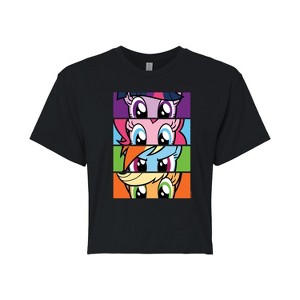 Women's - My Little Pony - Stacked Faces Cropped Graphic T-Shirt - 1 of 4