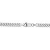 Black Bow Jewelry 3.9mm 14k White Gold Beveled Solid Curb Chain Necklace - 4 of 4