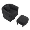 NicBex Swivel/Velvet Barrel Accent Chair & Ottoman Set Modern Armchair Sofa for Living Room or Bedroom - 4 of 4