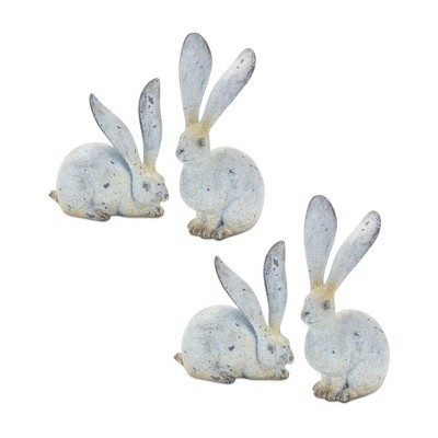 Melrose Weathered Stone Rabbit Statue (set Of 4) : Target