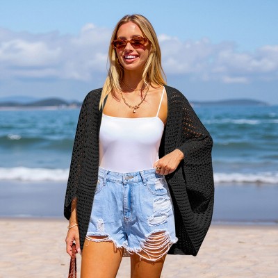 Women's Cozy Cove Crochet Beach Cover-Up Cardigan - Cupshe
