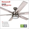 Honeywell Ceiling Fans Kaliza Modern 56 Inch Ceiling Fan with Light, LED Fan with Remote Control, Indoor Fan, 6 Contemporary Blades, Matte Nickel - 4 of 4