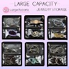 Travel Jewelry Binder with 24 Clear Velvet Pouches, Zipper Storage for Earrings, Necklaces & Watches, Black - 4 of 4