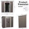 Acekool 6x4FT Outdoor Metal Storage Shed with Floor Frame, UV Resistant Waterproof Steel, Sloped Roof & Lockable Sliding Doors for Backyard - 2 of 4