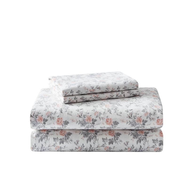 Printed Pattern Flannel Sheet Set - Laura Ashley, 3 of 17