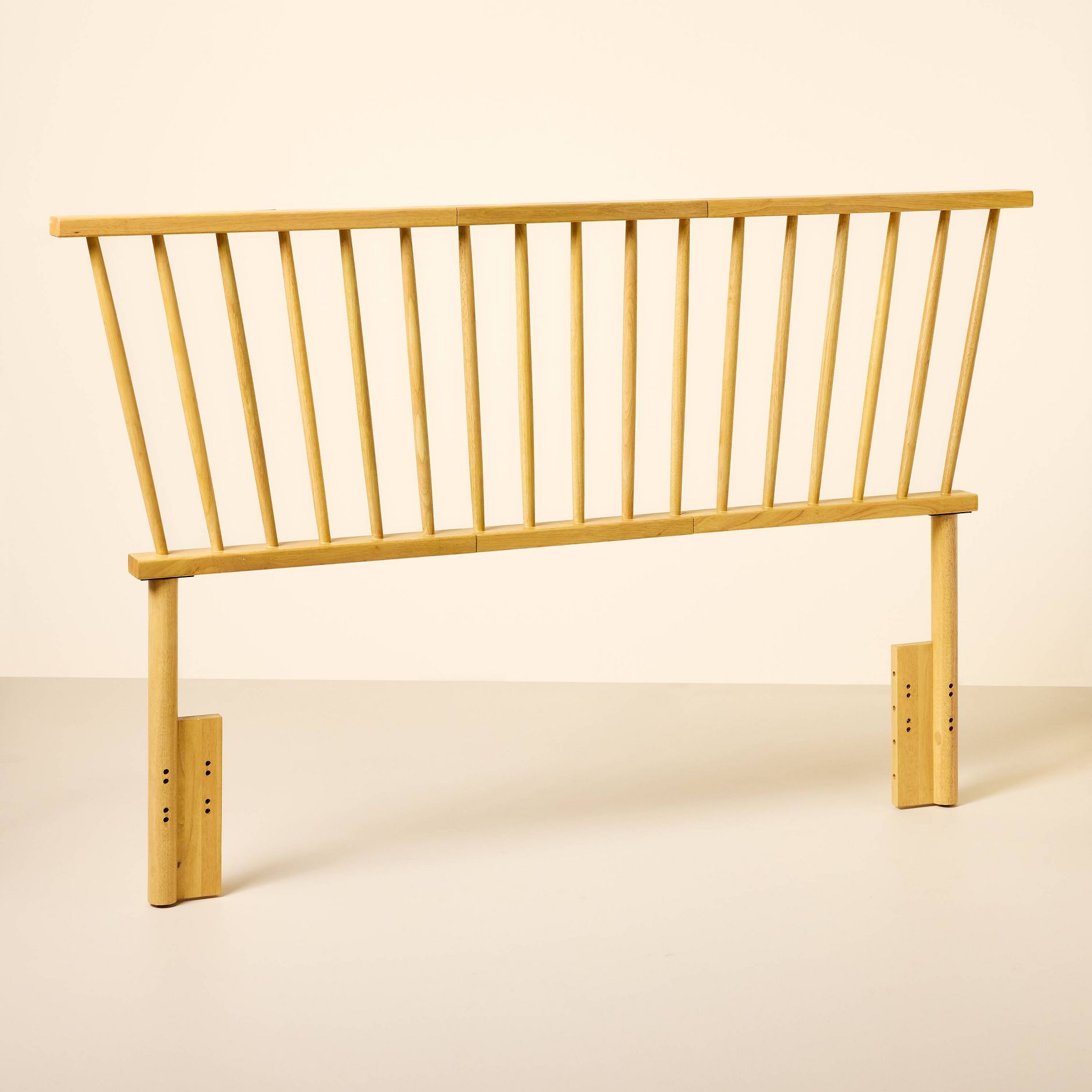 Full/Queen Vintage Windsor Headboard - Natural - Hearth & Hand™ with Magnolia: Farmhouse Style, Adjustable Height, Rubberwood