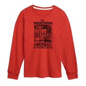 Boys' - Disney - Haunted Mansion Parks Attraction Long Sleeve Graphic T-Shirt - 1 of 4