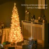 5ft Pencil Christmas Tree, Slim Artificial Christmas Tree with Realistic Branches and Warm White LED Lights - 4 of 4