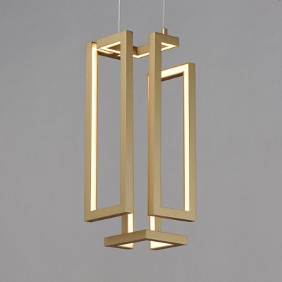 Gold Aluminum LED Pendant Light with Silicone Diffuser